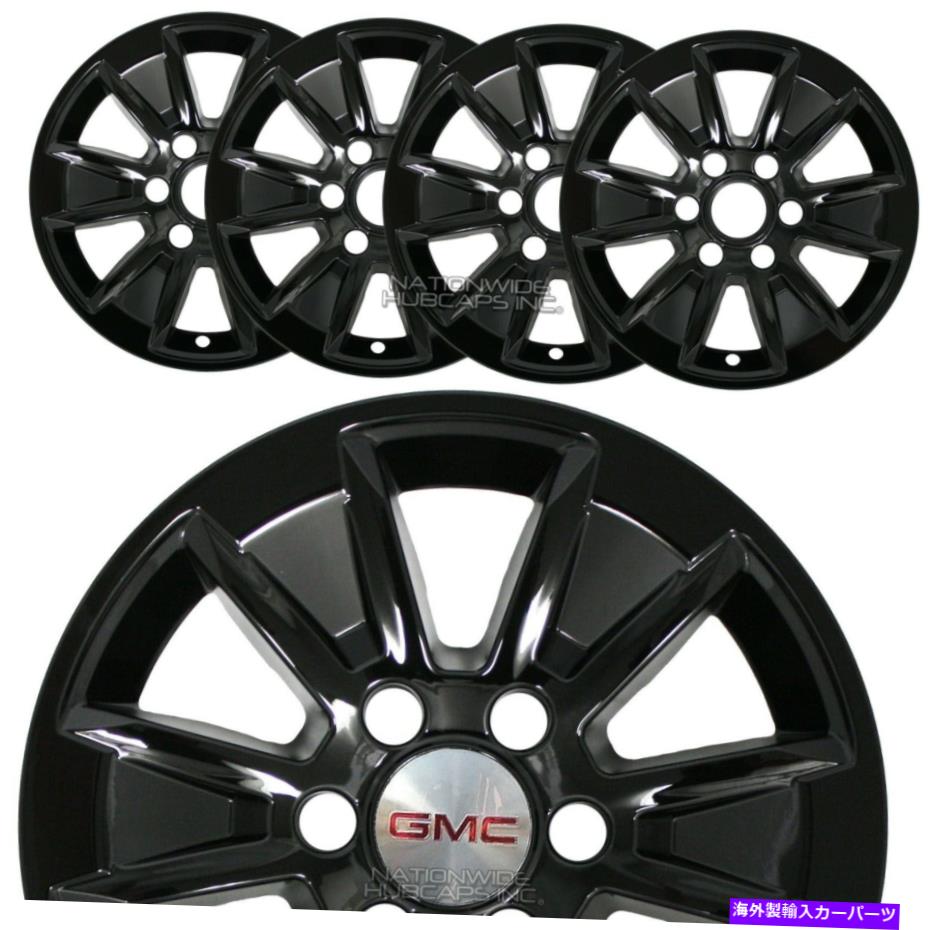Wheel Covers Set of 4 4ブラック2019から20 GMCシエラ1500 SLE 17\