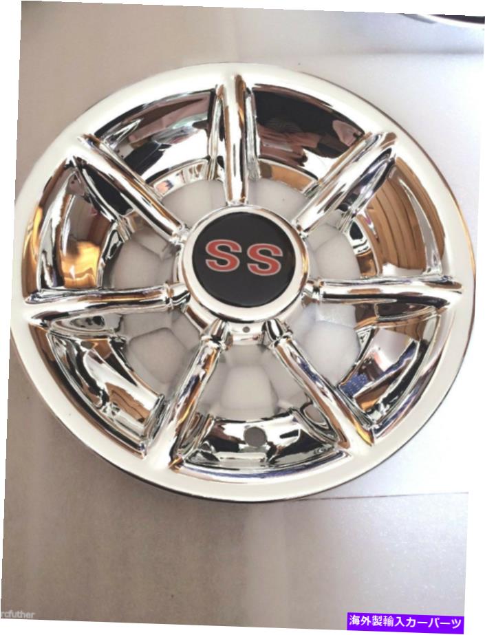 Wheel Covers Set of 4 ゴルフカート10インチSSは、スポークCHROME HUB 4キャップのホイールカバーのSETをCAPS赤 GOLF CART 10 inch SS red SPOKE CHROME HUB CAPS WHEEL COVERS SET OF 4 cap 【並行輸入品】