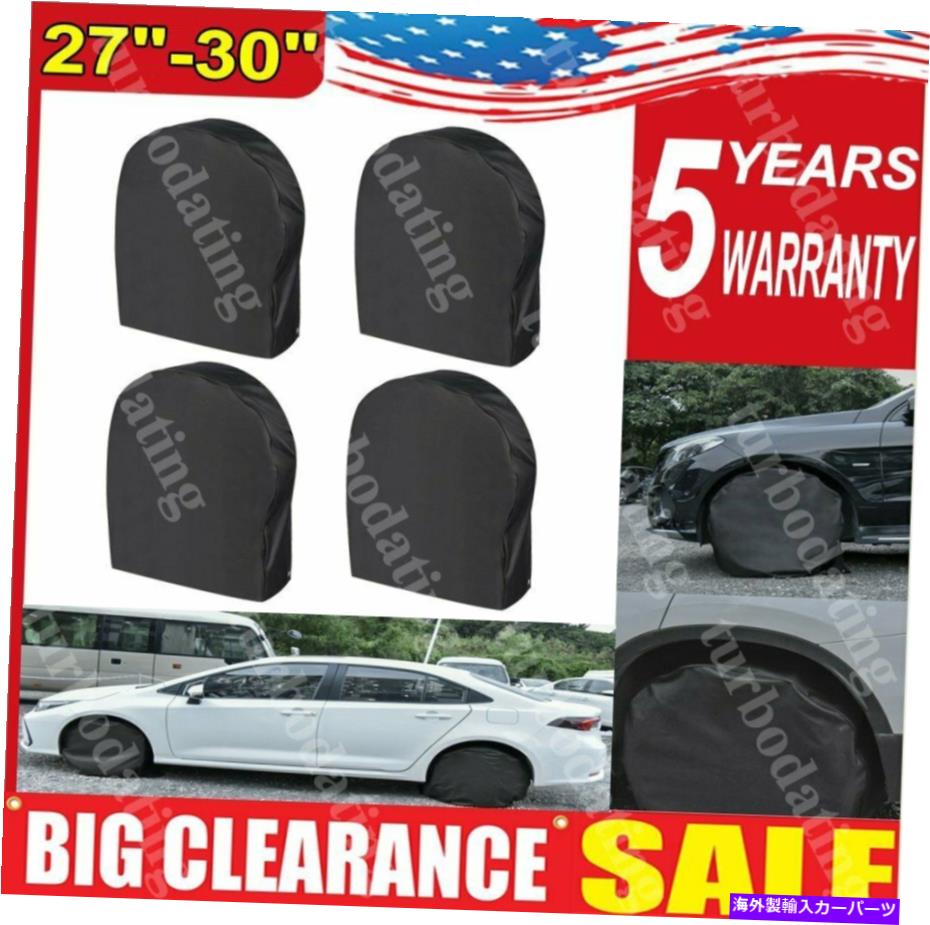 Wheel Covers Set of 4 4ホイール＆タイヤRVトレーラーカンペール日プロテクター30「のセット防水タイヤカバー」 Waterproof Tire Covers Set Of 4 Wheel&Tyre RV Trailer Camper Sun Protector 30'' 【並行輸入品】