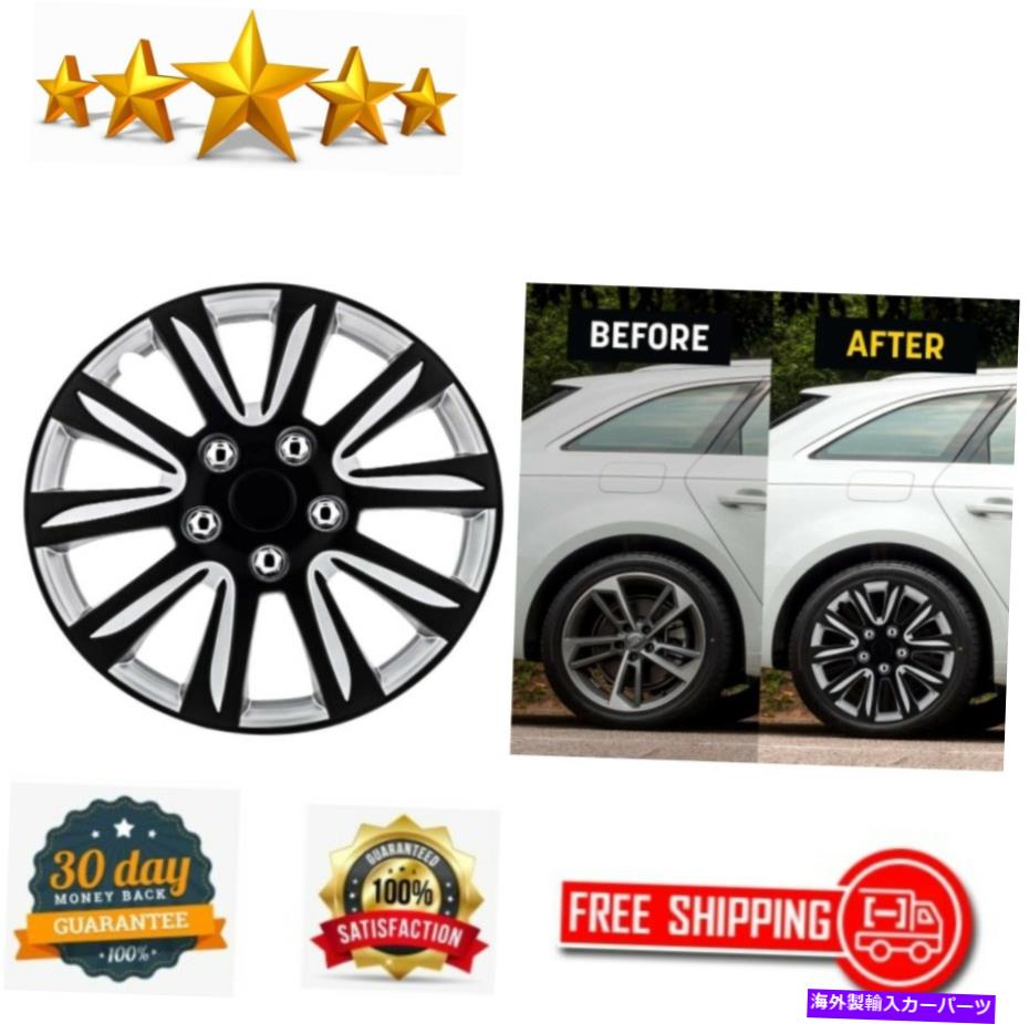 Wheel Covers Set of 4 ユニバーサルホイール4のフィットプレミアトヨタカムリスタイルブラック16インチのセットをカバー Universal Wheel Covers Fit Premier Toyota Camry Style Black 16 Inch Set of 4 【並行輸入品】