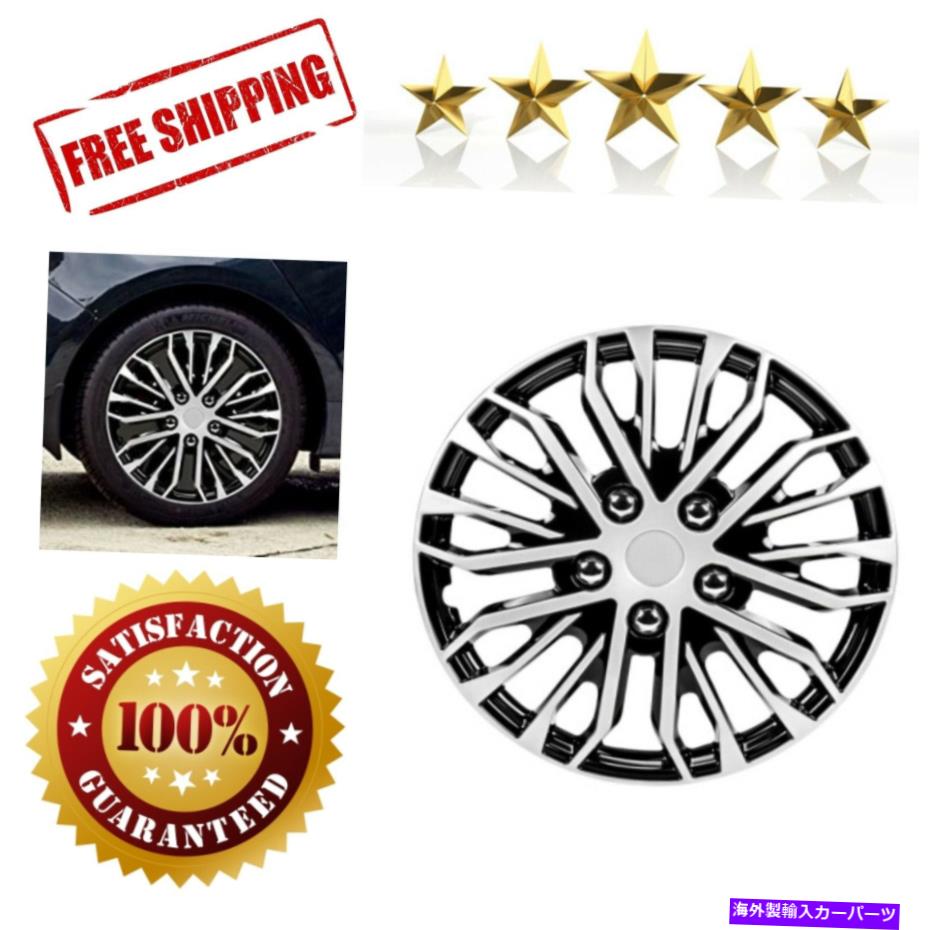 Wheel Covers Set of 4 4つのはめあいトヨタフォルクスワーゲンシボレーホンダのユニバーサルハブキャップホイールカバー車を設定 Universal Hubcap Wheel Cover Cars Set of 4 Fits Toyota Volkswagen Chevy Honda 【並行輸入品】