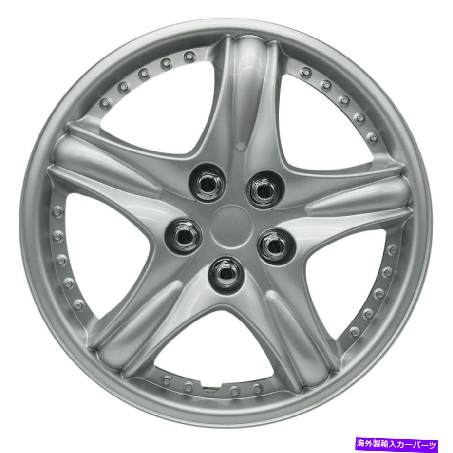 Wheel Covers Set of 4 MWC 446040ホイールカバー14インチシルバーラッカー、4のプレミアム品質のホイールキャップセット MWC 446040 Wheels Cover 14 inch Silver-Lacquer, Premium Quality Hubcaps Set of 4 【並行輸入品】｜カスタムパーツ WORLD倉庫