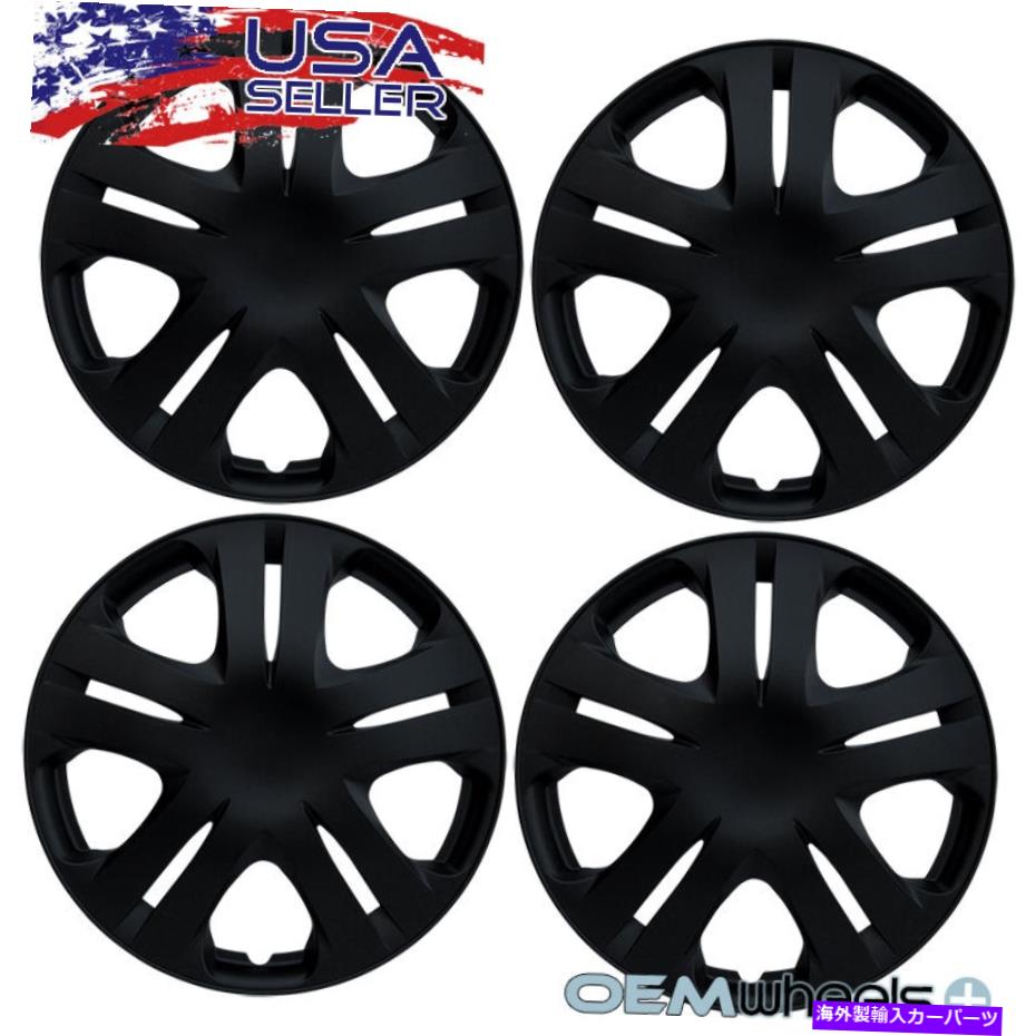 Wheel Covers Set of 4 4新しいOEMマットブラック15\
