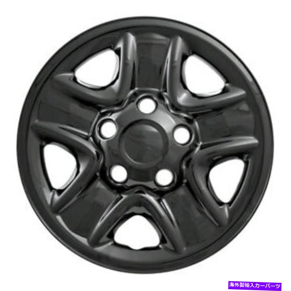 Wheel Covers Set of 4 全米IWCIMP77BLKホイールカバーセット Coast To Coast IWCIMP77BLK Wheel Cover Set 【並行輸入品】