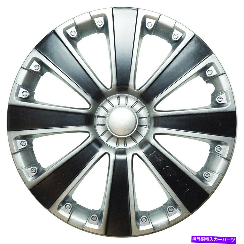 Wheel Covers Set of 4 4シルバーブラックホイールの15\