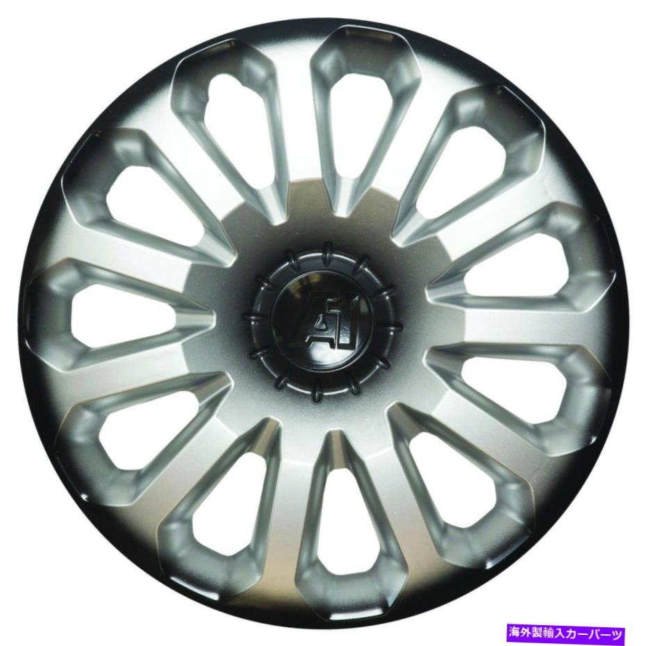 Wheel Covers Set of 4 4シルバーブラックホイールの15\