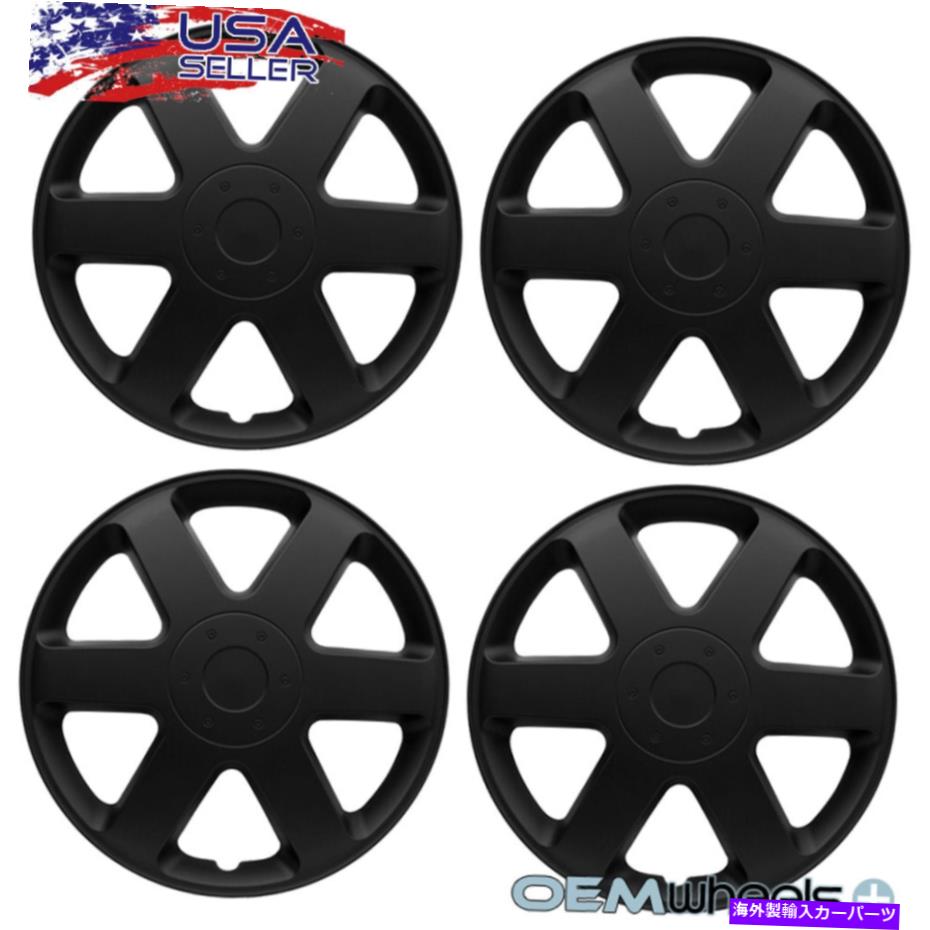 Wheel Covers Set of 4 4新しいOEMマットブラック15\