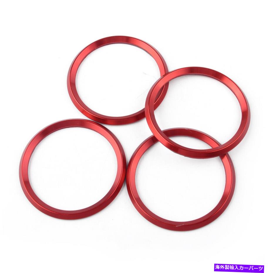 Wheel Covers Set of 4 4本レッドホイールセンターハブリングカバートリムフィット感のためのMazda3アテンザCX-3 CX-5のセット Set of 4pcs Red Wheel Center Hub Ring Cover Trim Fit For Mazda3 Mazda6 CX-3 CX-5 【並行輸入品】