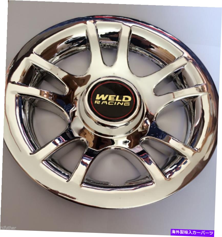 Wheel Covers Set of 4 ゴルフカートクロームハブキャップ4つのキャップカバーウェルドレーシング金の8\