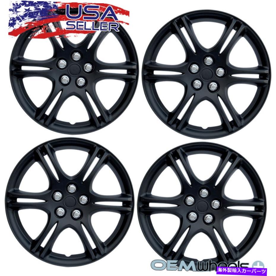 Wheel Covers Set of 4 4新しいOEMマットブラック15\