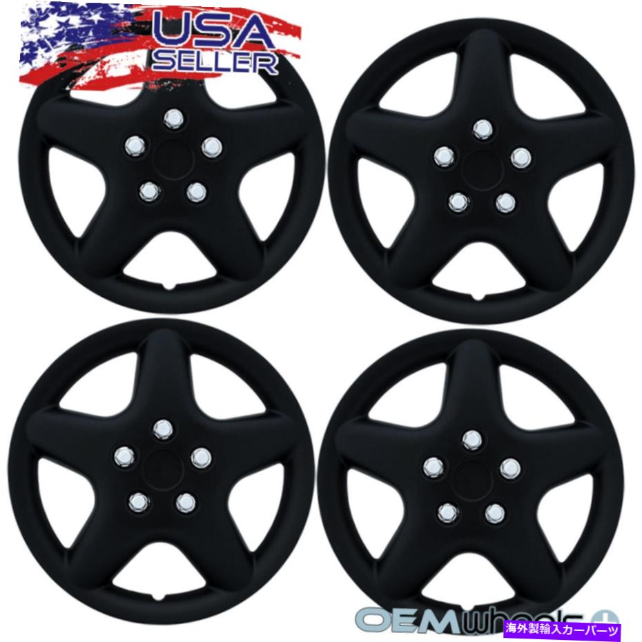 Wheel Covers Set of 4 4 NEW OEMマットブラック15\