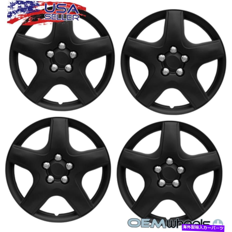 Wheel Covers Set of 4 4新しいOEMマットブラック15\