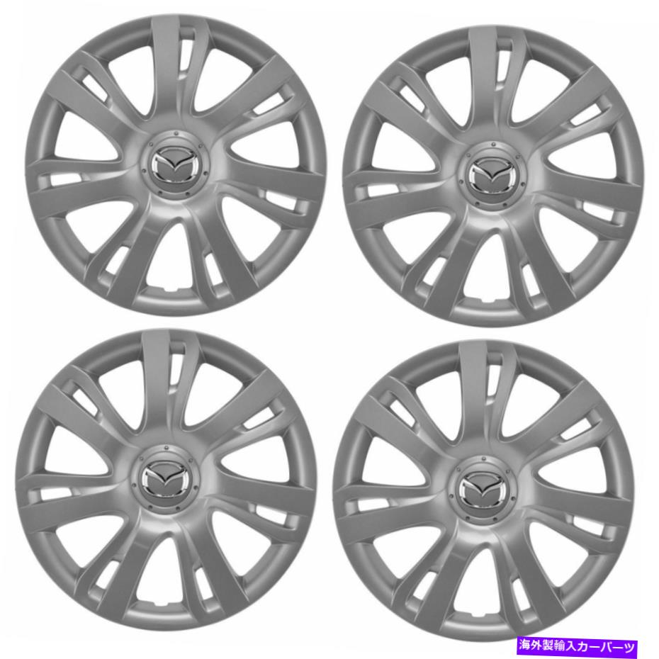 Wheel Covers Set of 4 11-14マツダ2新4のOEM DR6137170ホイールリム・ハブキャップカバーキットセット OEM DR6137170 Wheel Rim Hub Cap Cover Kit Set of 4 for 11-14 Mazda 2 New 【並行輸入品】