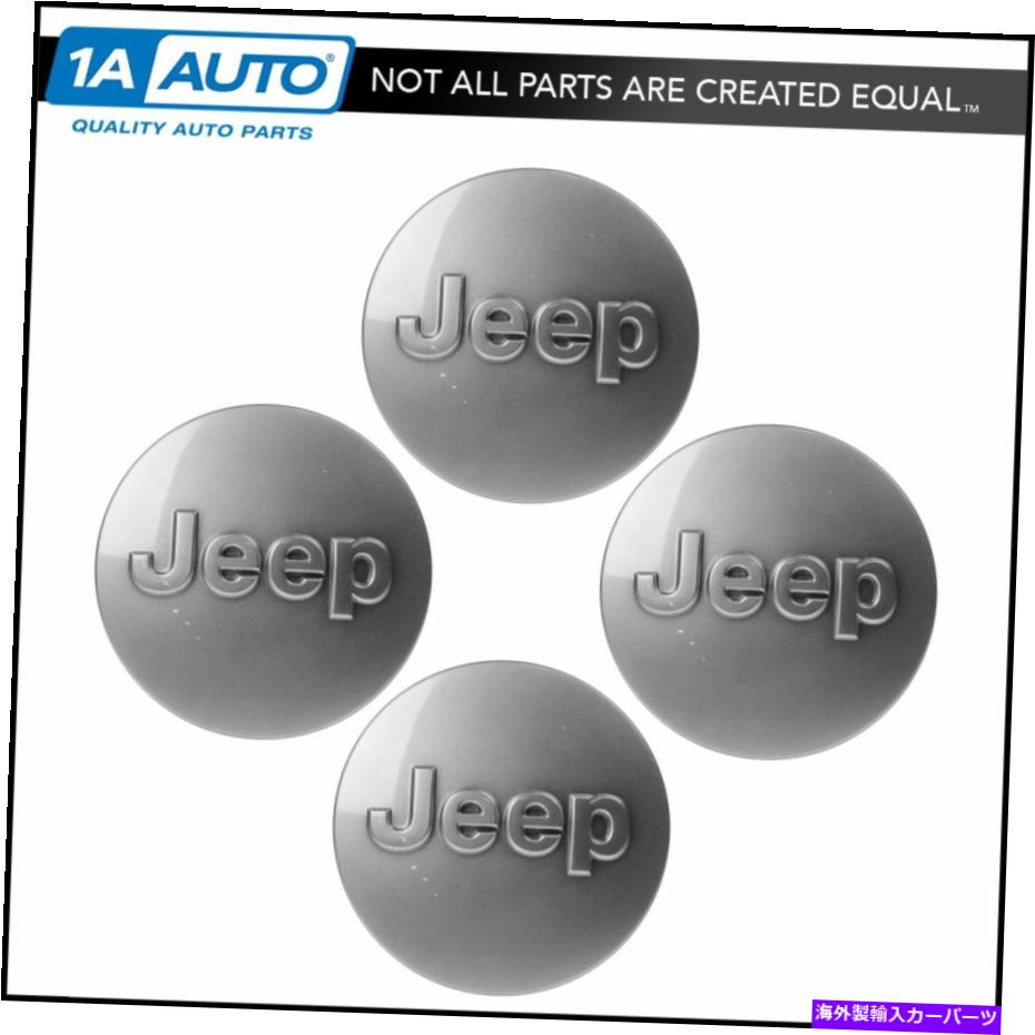 Wheel Covers Set of 4 ジープラングラーグランドチェロキーのための4のロゴセットとOEMホイールセンターキャップカバー OEM Wheel Center Cap Cover with Logo Set of 4 for Jeep Wrangler Grand Cherokee 【並行輸入品】