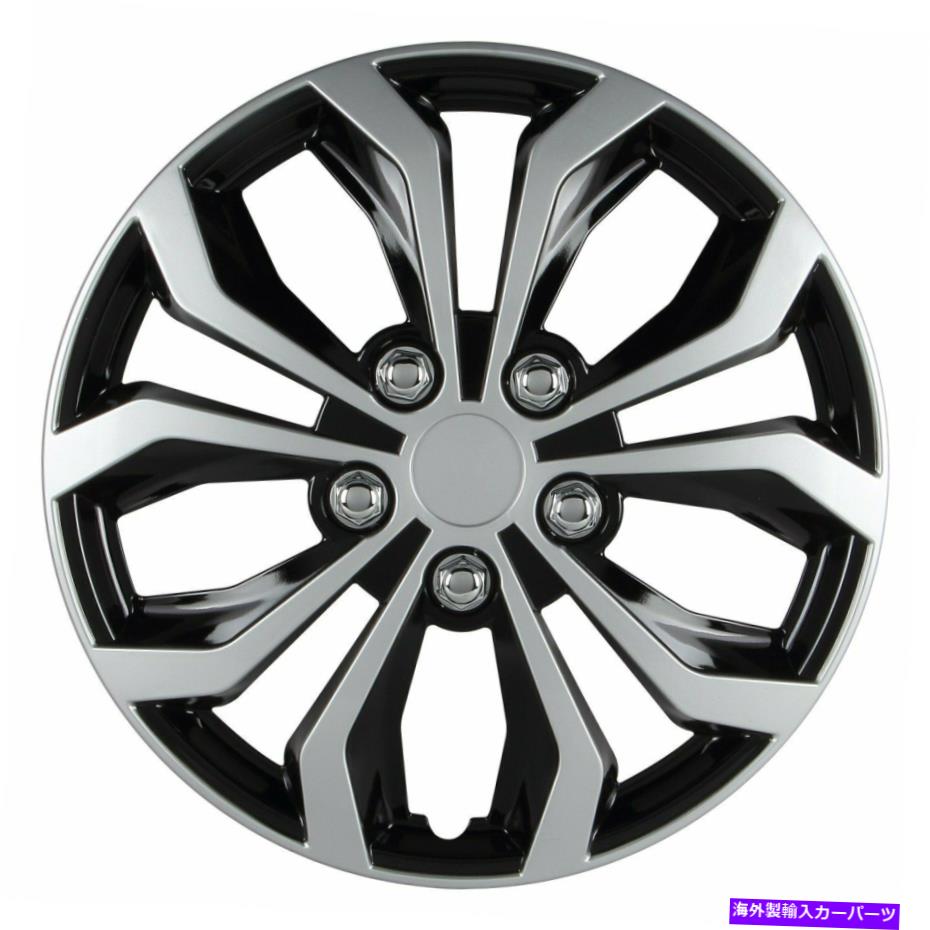 Wheel Covers Set of 4 パイロット自動車WH553-16S-BSユニバーサルフィットスパイダーホイールカバー[4の設定] - 16 Pilot Automotive WH553-16S-BS Universal Fit Spyder Wheel Cover [Set of 4] - 16 【並行輸入品】