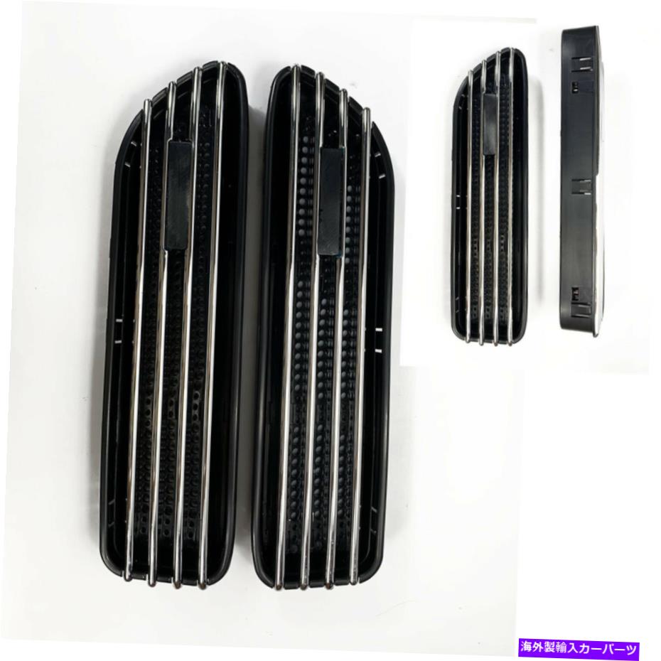 Side Fender Grille E46 M3クロームシルバーとマットブラックサイドフェンダーグリルベントユーロ車 E46 M3 Chrome Silver With Matte Black Side Fender Grille Vent Euro Vehicle Painfreepainrelief Com