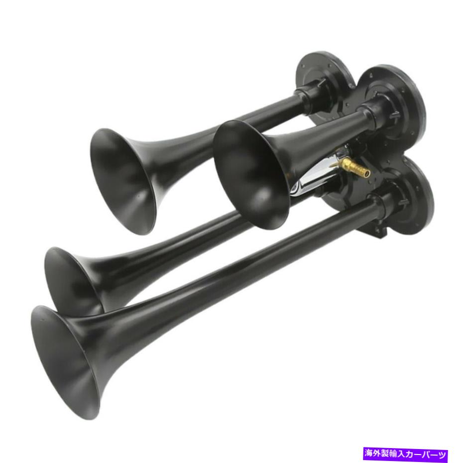 Train Horn 自動車ボートオートバイ12V / 24V 4-トランペット列車エアホーンキット150デシベル Car Boat Motorcycle 12V/24V 4-Trumpet Train Air Horn Kit 150db 【並行輸入品】