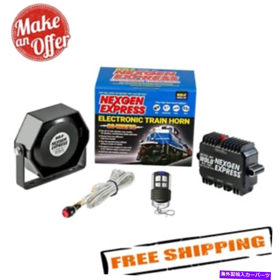 Train Horn Wolo 897のNexgenエクスプレス無線電子トレインホーン12ボルト/ 80ワット Wolo 897 Nexgen Express Wireless Electronic Train Horn 12-Volt / 80-Watts 【並行輸入品】