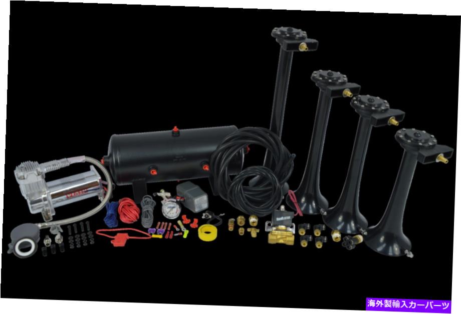 Train Horn HornBlastersワット/ VIAIRコンプレッサー指揮者の特別な240ラウド電車エアホーンキット HornBlasters Conductor's Special 240 Loud Train Air Horn Kit w/ VIAIR Compressor 【並行輸入品】