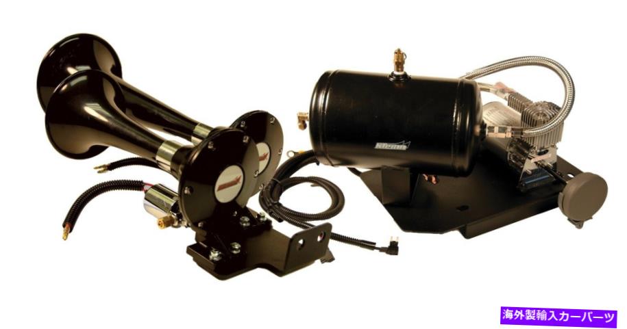 Train Horn Kleinn自動車エアホーンGMTRK-2シボレーシェーカーボンネット電車ホーンシステム Kleinn Automotive Air Horns GMTRK-2 Chevy Shaker Underhood Train Horn System 【並行輸入品】