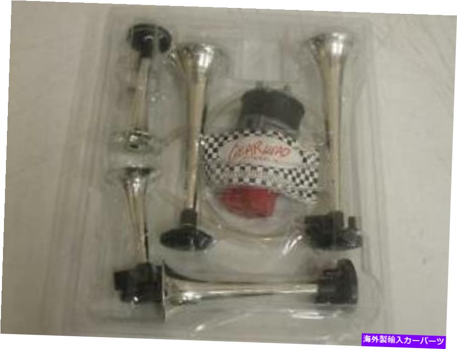Train Horn エアホーンセットのコンプレッサークロームカスタムロッドユニークなサウンド*特売* Air Horn Set Compressor Chrome Custom Rod Unique Sound *SALE* 【並行輸入品】