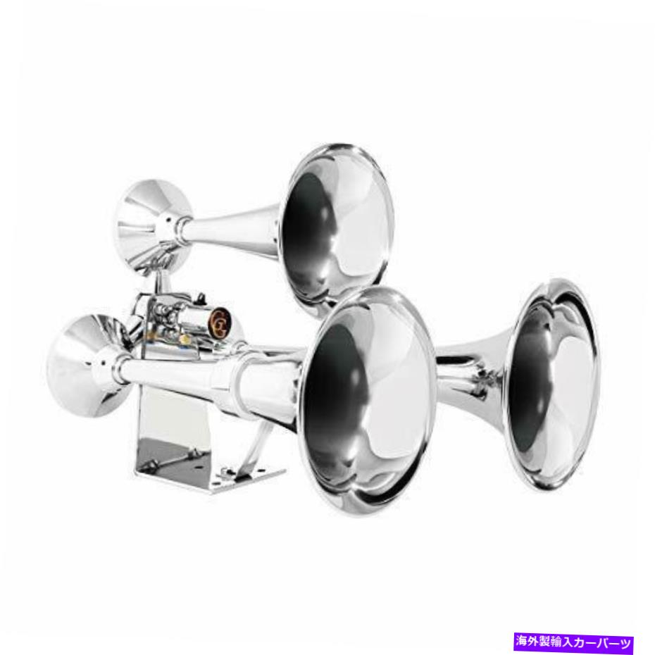 Train Horn GGグランド一般トリプルブラストランペットと69991クロームヘビーデューティ電車ホーン... GG Grand General 69991 Chrome Heavy Duty Train Horn with Triple Brass Trumpet... 【並行輸入品】｜カスタムパーツ WORLD倉庫