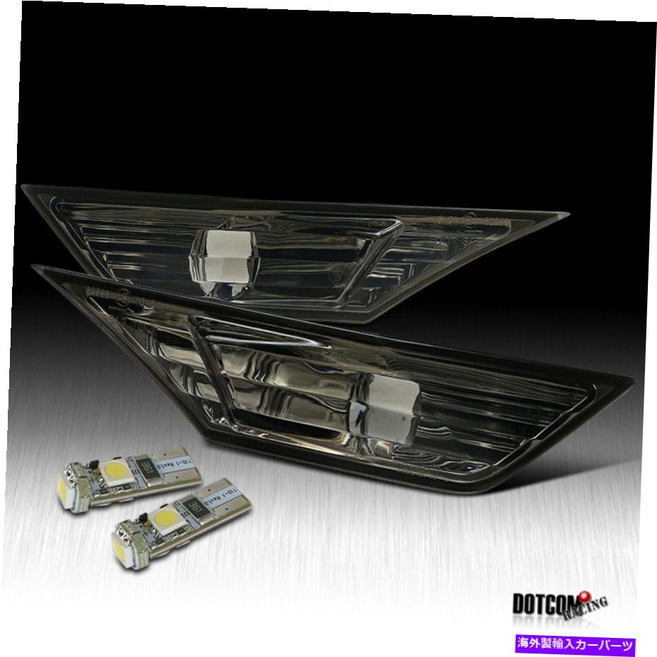 Side Marker 2016-2018ホンダシビックは、レンズサイドマーカーライトランプ+ T10 SMD LED電球を煙フィット Fit 2016-2018 Honda Civic Smoke Lens Side Marker Lights Lamps+T10 SMD LED Bulbs 【並行輸入品】