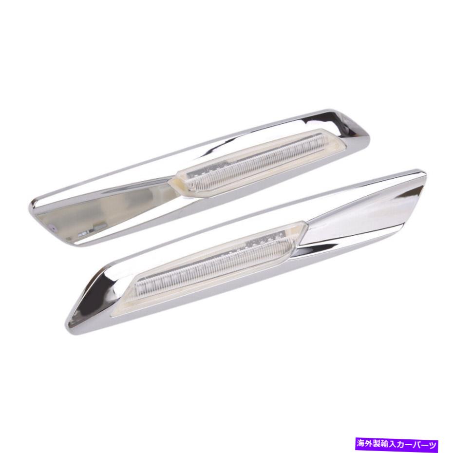 Side Marker ダイナミッククリアレンズフロントフェンダーLEDサイドマーカーライトフィット感のためBMW E90 E91 E92 Dynamic Clear Lens Front Fender LED Side Marker Lights Fit For BMW E90 E91 E92 【並行輸入品】