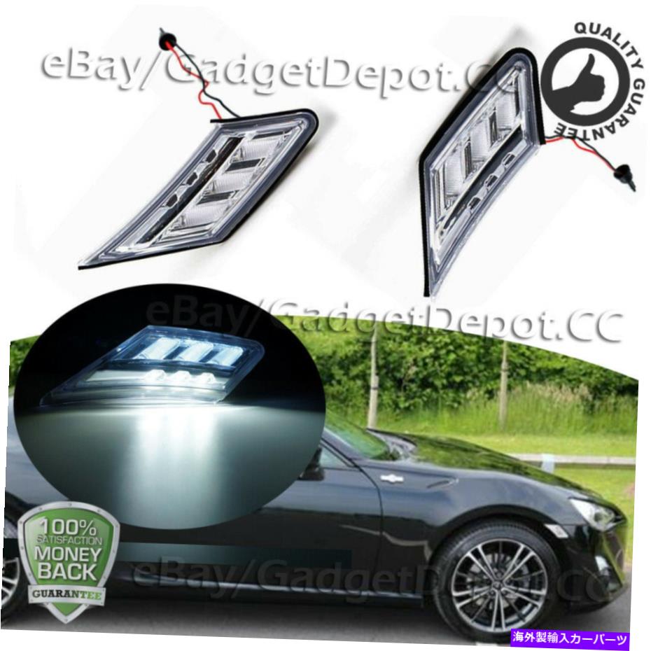 Side Marker クリアレンズバンパーサイドマーカーライトフィットトヨタGT86 2017- 2019ダイナミックランプ Clear Lens Bumper Side Marker Lights Fit TOYOTA GT86 2017- 2019 Dynamic Lamps 【並行輸入品】