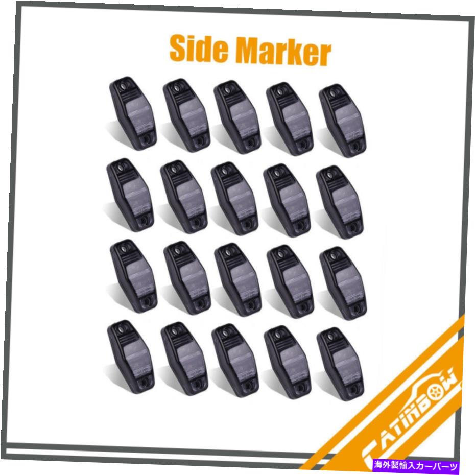 Side Marker 20PCS煙防水/アンバーサイドフェンダーマーカーライトLEDトレーラー12Vクリアランス 20Pcs Smoke/Amber Side Fender Marker Light LED Trailer 12V Clearance Waterproof 【並行輸入品】｜カスタムパーツ WORLD倉庫