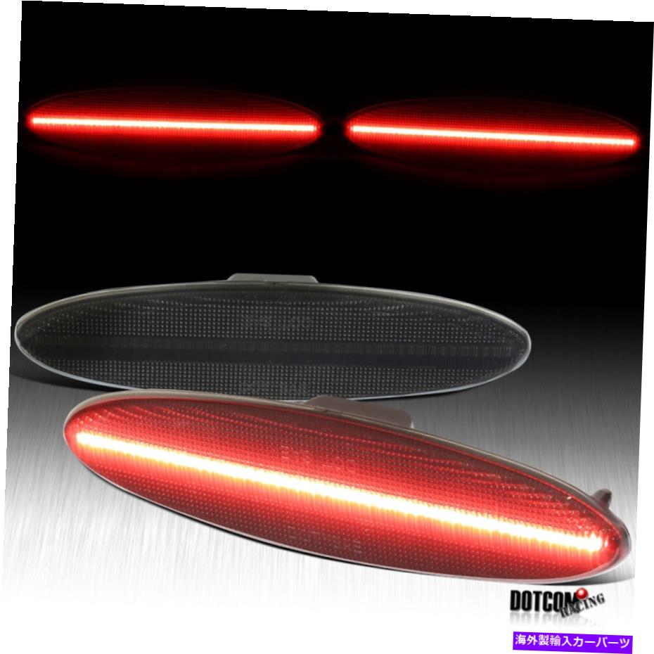Side Marker フィット97から04シボレーコルベットC5レッドLEDサイドマーカーライトリアには4個の煙 Fit 97-04 Chevy Corvette C5 Red LED Side Marker Lights Rear Smoke 4 Pieces 【並行輸入品】