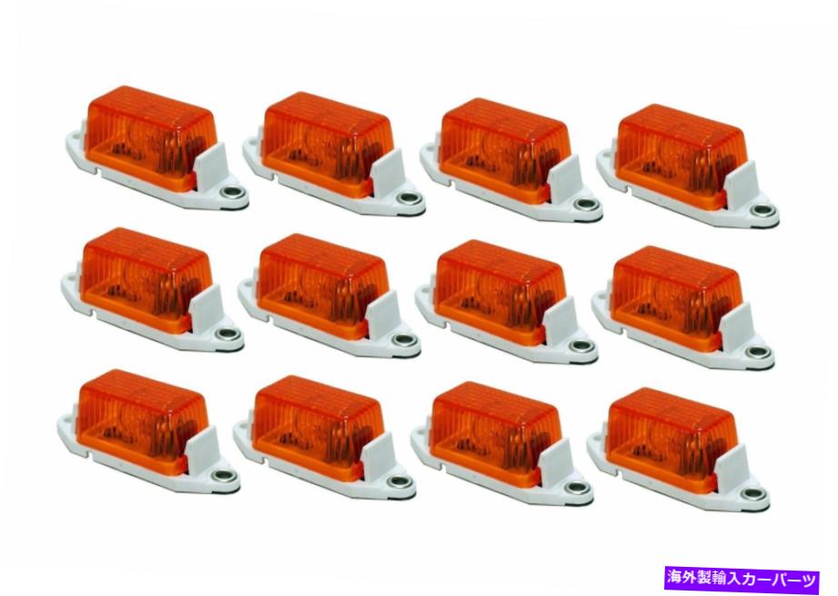 Side Marker 個入り琥珀サイドマーカーライト長方形トレーラートラック 12Pcs Amber Side Marker Lights Rectangle Trailer Truck 【並行輸入品】