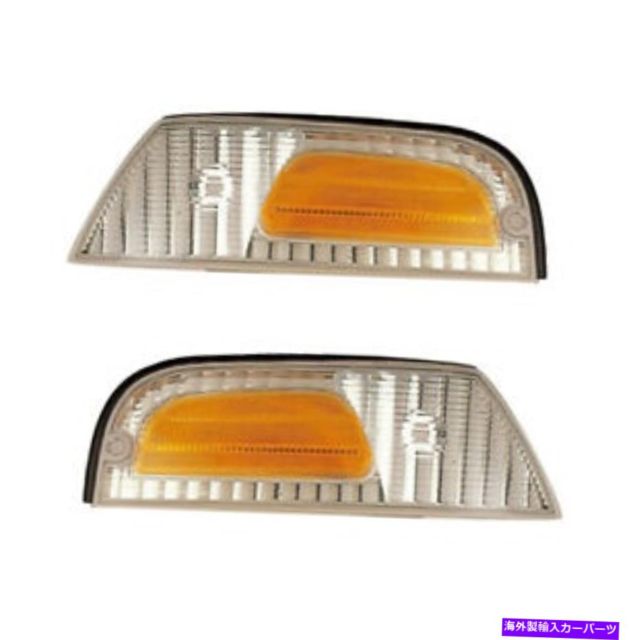 Side Marker 98-11フォードクラウンビクトリア左右ためのコーナーサイドマーカーライトペアセット Corner Side Marker Lights Pair Set for 98-11 Ford Crown Victoria Left & Right 【並行輸入品】