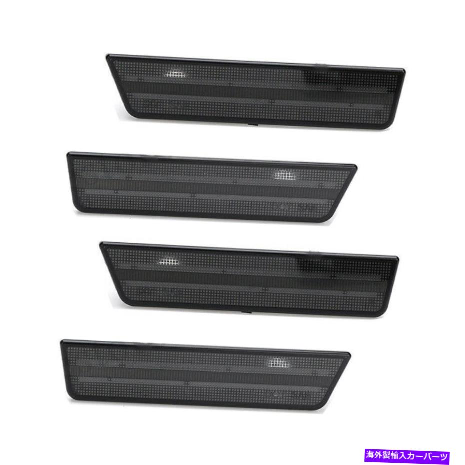 Side Marker 4X煙バンパーサイドマーカーライトフィット感のためのダッジチャレンジャー2008年から2014年 4x Smoke Bumper Side Marker Light Fit For Dodge Challenger 2008-2014 【並行輸入品】
