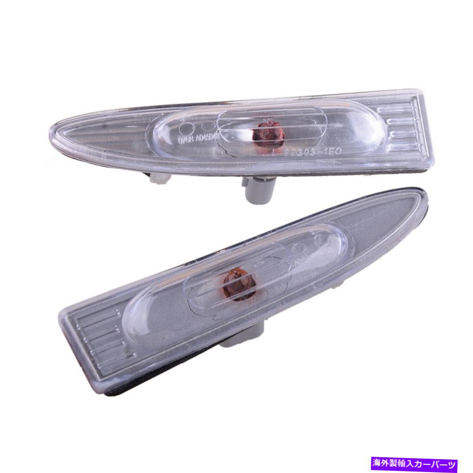 Side Marker 現代アクセント2007-2011新のためのペアフロントバンパーサイドマーカーライトランプフィット Pair Front Bumper Side Marker Light Lamps Fit for Hyundai Accent 2007-2011 New 【並行輸入品】
