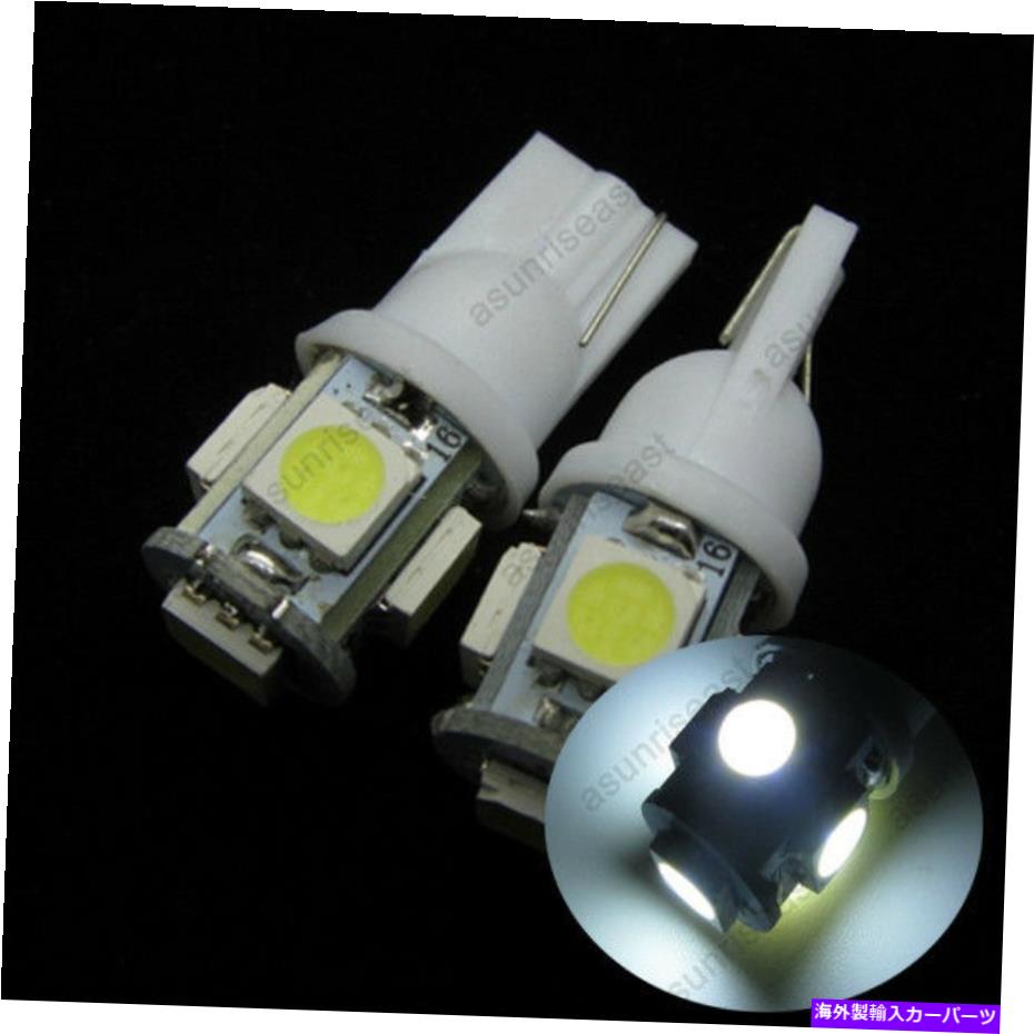Side Marker 2×ホワイトT10 194 W5W 5-SMD 5050 LEDカーサイドマーカーライセンスウェッジライト12V 2 × White T10 194 W5W 5-SMD 5050 LED Car Side Marker License Wedge Light 12V 【並行輸入品】