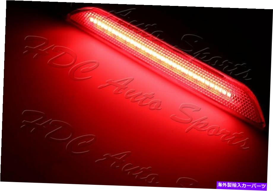 Side Marker 15-20フォードマスタングレッドレンズLEDリアバンパー用の信号サイドマーカーライトを回し For 15-20 Ford Mustang Red Lens LED Rear Bumper Turn Signal Side Marker Lights 【並行輸入品】