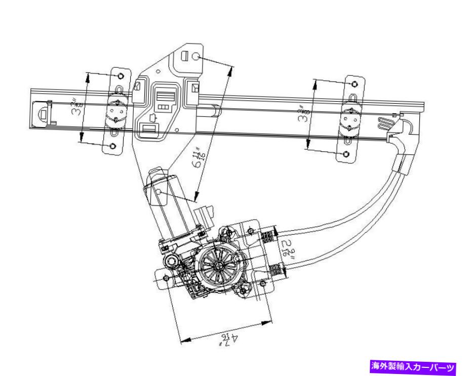 Power Window Regulator パワーウィンドウモーターとレギュレーターアセンブリリア左TYCは97から03グランプリに適合します Power Window Motor and Regulator Assembly Rear Left TYC fits 97-03 Grand Prix 【並行輸入品】