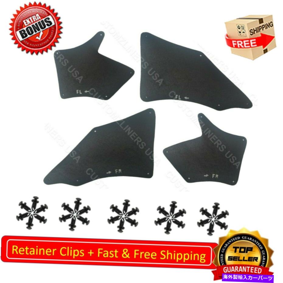 Fender Liner Splash トヨタタコマ5月20日フェンダーライナーの泥フラップスプラッシュガードシールドエプロンシールに For Toyota Tacoma 05-20 Fender Liner Mud Flaps Splash Guards Shield Apron Seal 【並行輸入品】