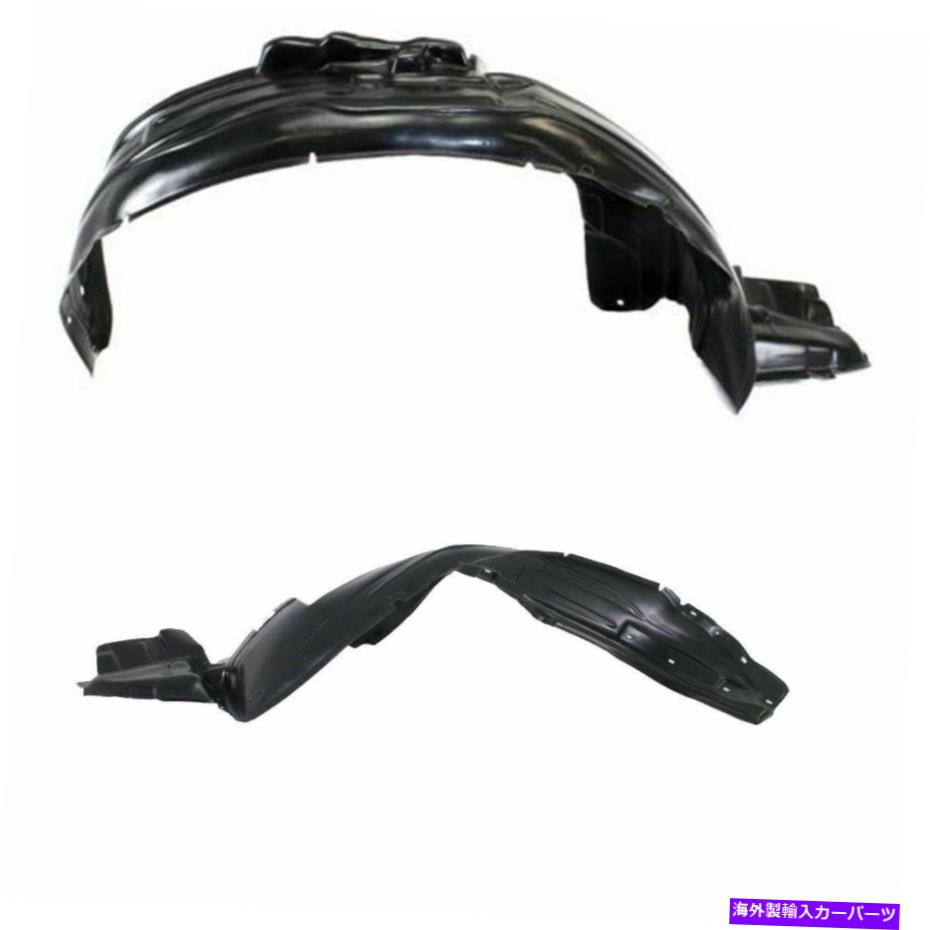 Fender Liner Splash 2つのフロントインナーフェンダースプラッシュシールドライナーLH＆RHサイドはめあいの新しいセットフォレスター New Set of 2 Front Inner Fender Splash Shield Liner LH & RH Side Fits Forester 【並行輸入品】