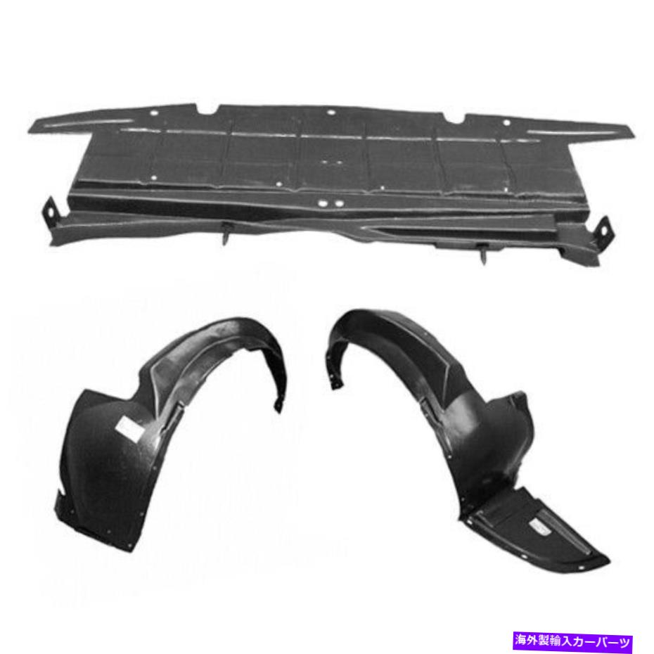 Fender Liner Splash 04から08シボレーマリブの新着フロントフェンダーライナー＆アンダーカバースプラッシュガードの設定 New Front Fender Liner & Undercover Splash Guard Set For 04-08 Chevrolet Malibu 【並行輸入品】