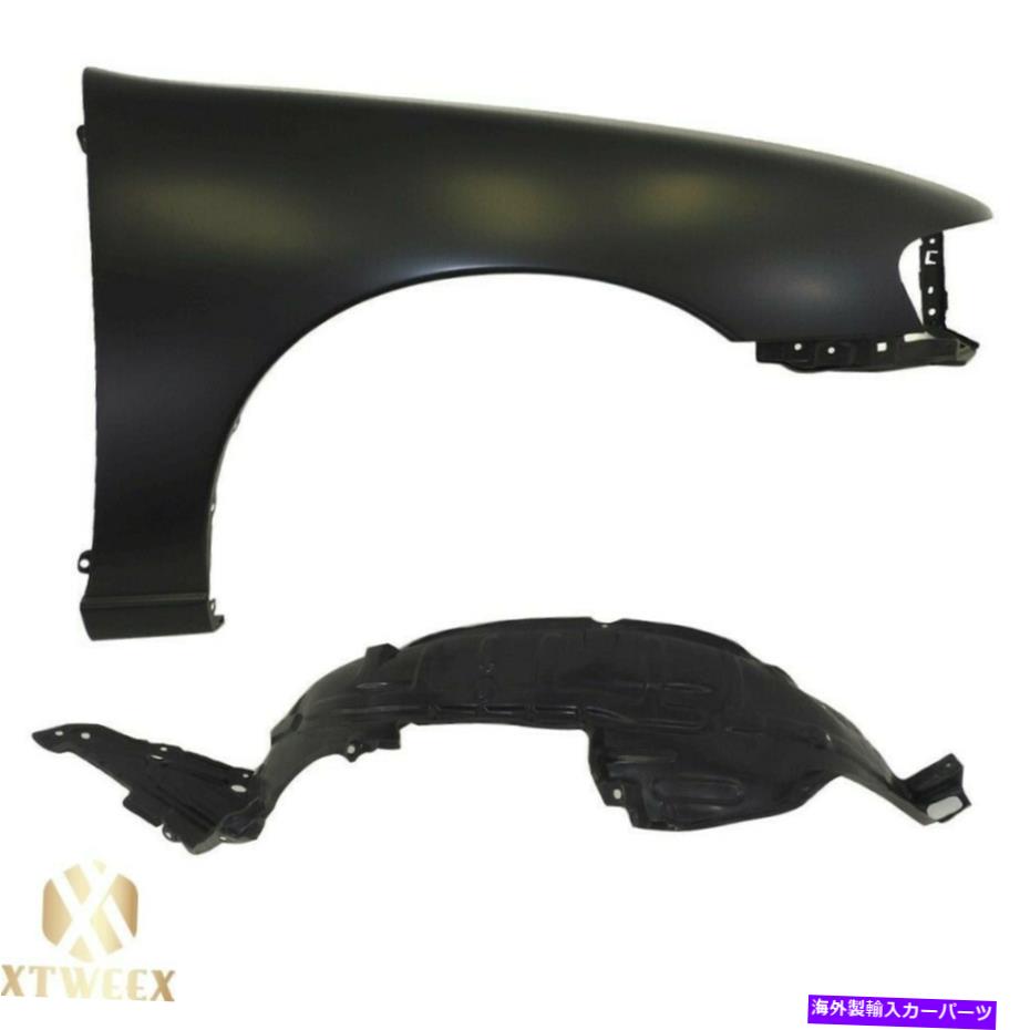 Fender Liner Splash 98-99日産アルティマのために右の助手席サイドフェンダー+スプラッシュシールドコンボセット Right Passenger Side Fender+Splash Shield Combo Set For 98-99 Nissan Altima 【並行輸入品】 37,681円
