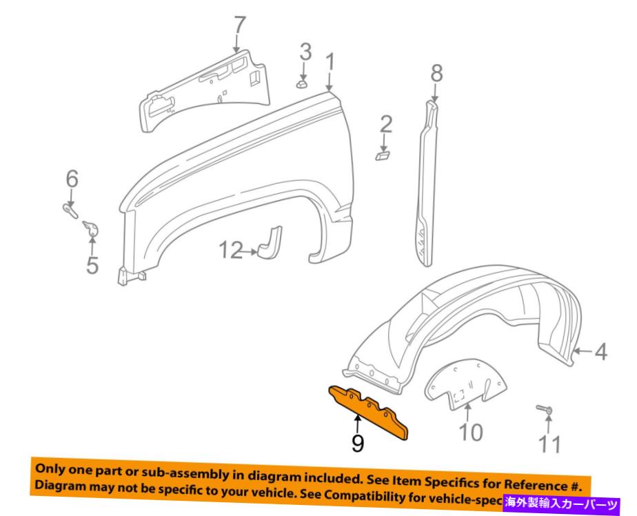 Fender Liner Splash GM OEMフロントフェンダーライナーインナースプラッシュシールドパネルカバー15553977 GM OEM Front Fender-Liner Inner Splash Shield Panel Cover 15553977 【並行輸入品】