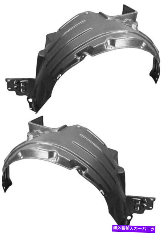 Fender Liner Splash 15-17ホンダフィットのための新しいフロントドライバー＆助手席側フェンダースプラッシュライナーセット New Front Driver & Passenger Side Fender Splash Liners Set For 15-17 Honda Fit 【並行輸入品】
