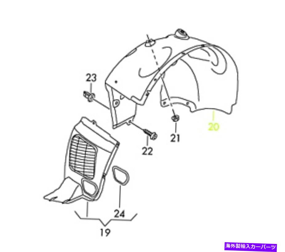 Fender Liner Splash VWフォルクスワーゲントゥアレグ11から16 OEMフェンダーライナースプラッシュガード7P6805977フロント左 VW Volkswagen Touareg 11 - 16 OEM Fender Liner Splash Guard 7P6805977 Front Left 【並行輸入品】