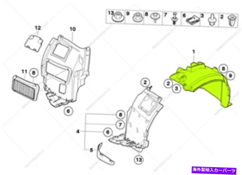 Fender Liner Splash BMW 1シリーズE88 OEMフェンダーライナースプラッシュガード51717166243フロント左純正 BMW 1 Series E88 OEM Fender Liner Splash Guard 51717166243 Front Left GENUINE 【並行輸入品】 44,831円