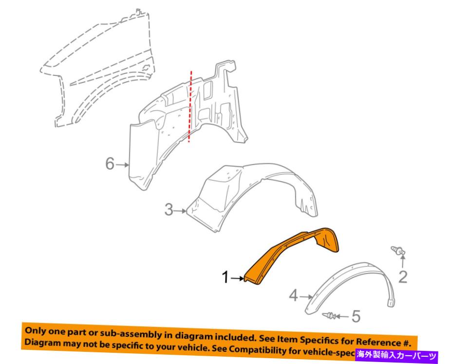 Fender Liner Splash GM OEMフロントフェンダーライナースプラッシュシールドパネルカバー左15763691 GM OEM Front Fender-Liner Splash Shield Panel Cover Left 15763691 【並行輸入品】|カスタムパーツ WORLD倉庫