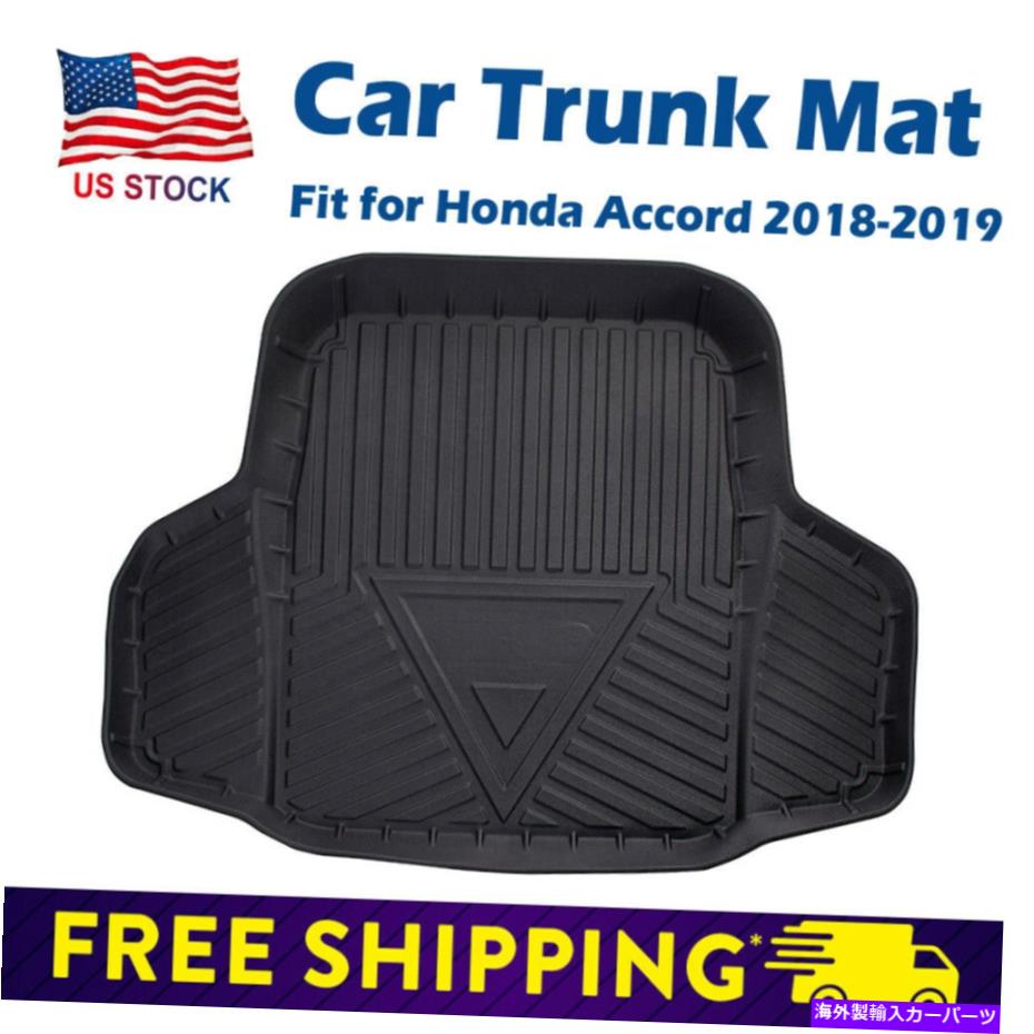 Cover Rear Trunk ブラックラバーリアトランクカーゴトレイのフロアマットカバーフィットホンダアコード2018-2019 Black Rubber Rear Trunk Cargo Tray Floor Mat Cover Fit Honda Accord 2018-2019 【並行輸入品】｜カスタムパーツ WORLD倉庫