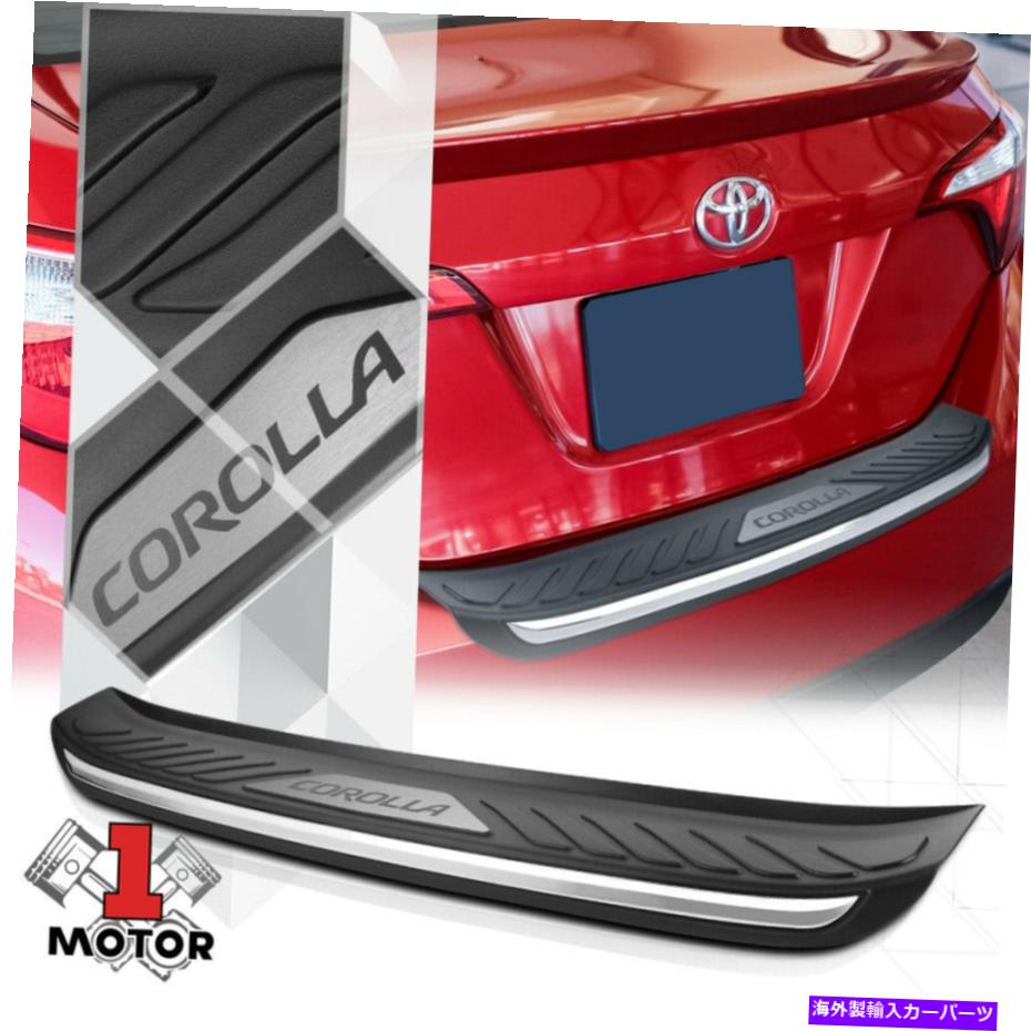 Cover Rear Trunk ブラック/クロームトリムワットリアバンパー/ 14-16トヨタカローラ用トランクプロテクターカバー Black w/Chrome Trim Rear Bumper/Trunk Protector Cover for 14-16 Toyota Corolla 【並行輸入品】|カスタムパーツ WORLD倉庫