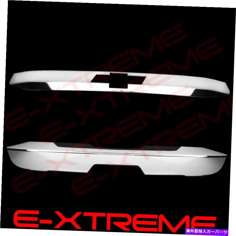 Cover Rear Trunk 2015年2016シボレータホリアトランクテールゲートリフトクロームカバーアッパー+下 For 2015 2016 Chevrolet TAHOE Rear Trunk Tailgate Lift Chrome Cover Upper +Lower 【並行輸入品】